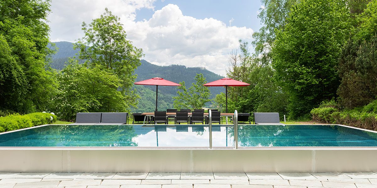Schwimmbecken, Villa Michel, Design Ferienhaus in Kärnten